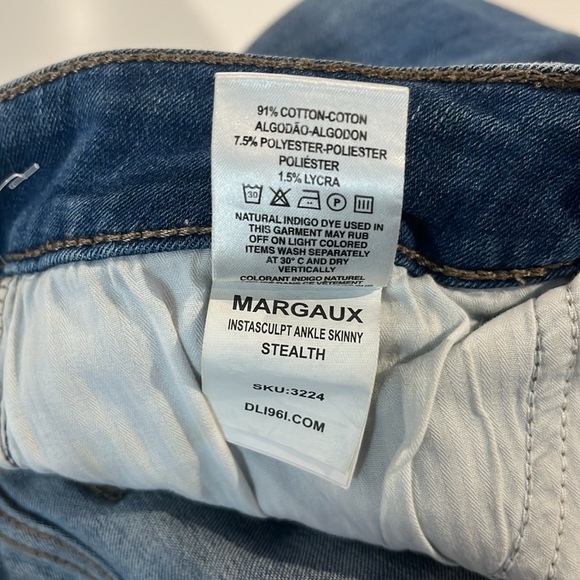 DL1961 Margaux Stealth Distressed Instaculpt Ankle Skinny Jeans - Picture 11 of 11